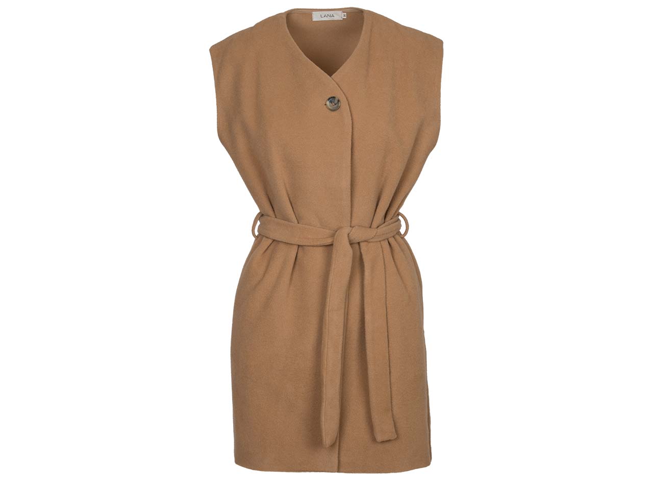 LANA Bio-Damen-Weste "Tonja" ohne Ärmel, camel, Gr. 40