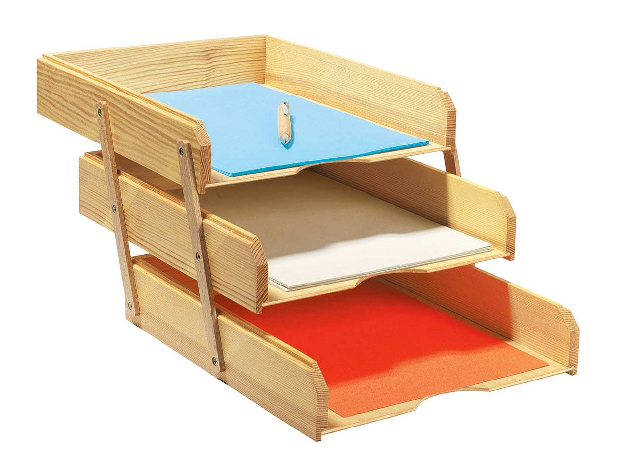 Briefablage Holz KLASSIK 3-fach