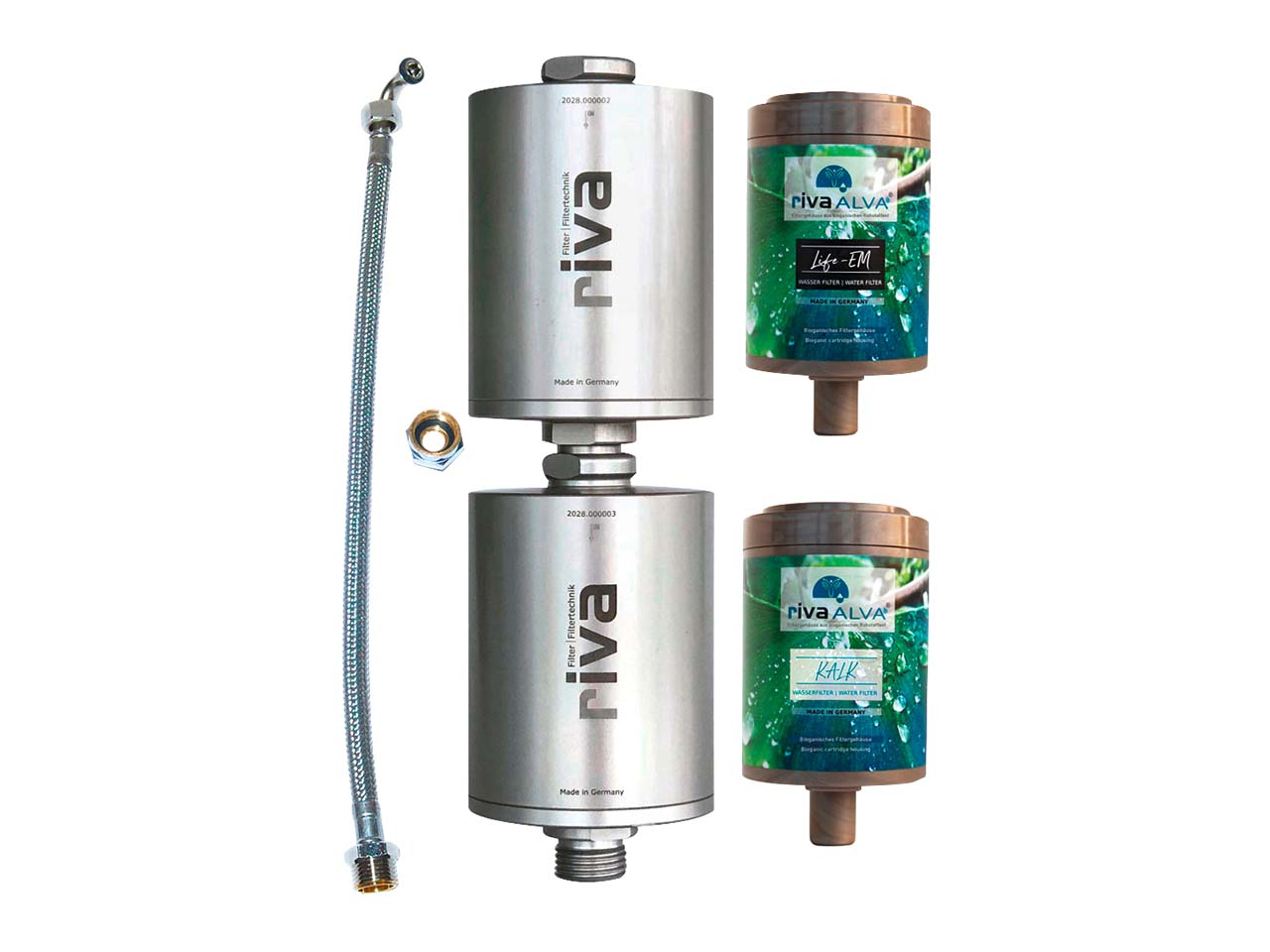 riva Wasserfilter-Set "Life-EM" gegen Medikamente etc. & "Kalk" zur Kalkumwandlung