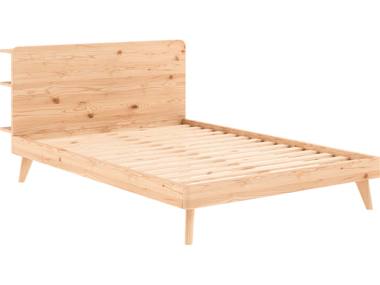 Karup Design Massivholzbett 140 x 200 cm "Retreat" klarlackiert