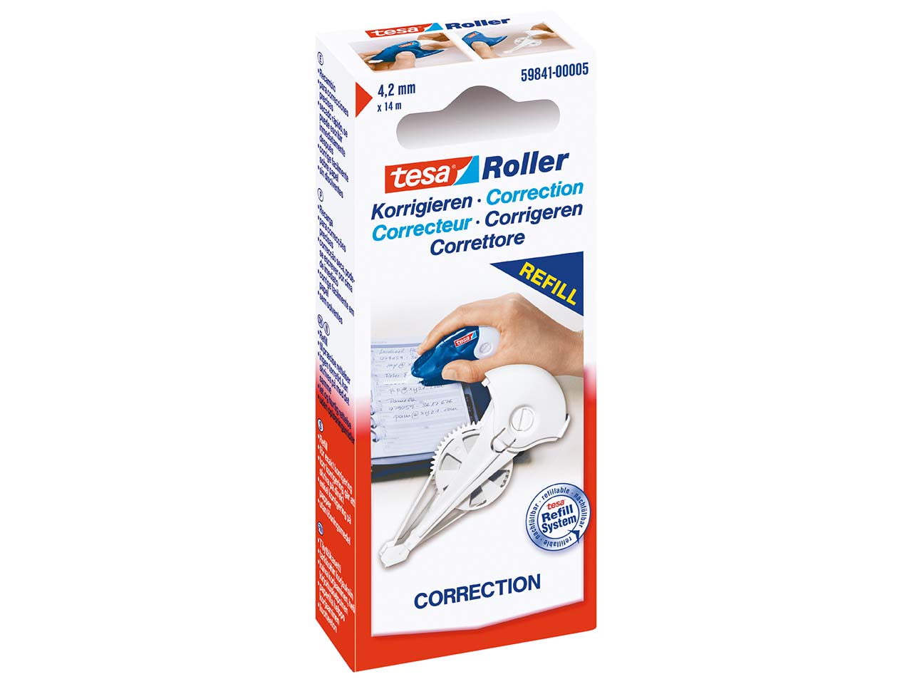 Refill für tesa Korrekturroller 'ecoLogo' 4,2 mm