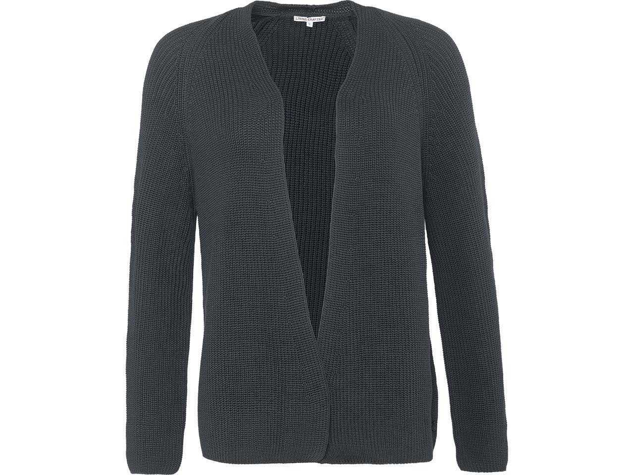 Living Crafts Bio-Damen-Strickjacke "OLIVIA" ohne Verschluss , ink blue, Gr. S